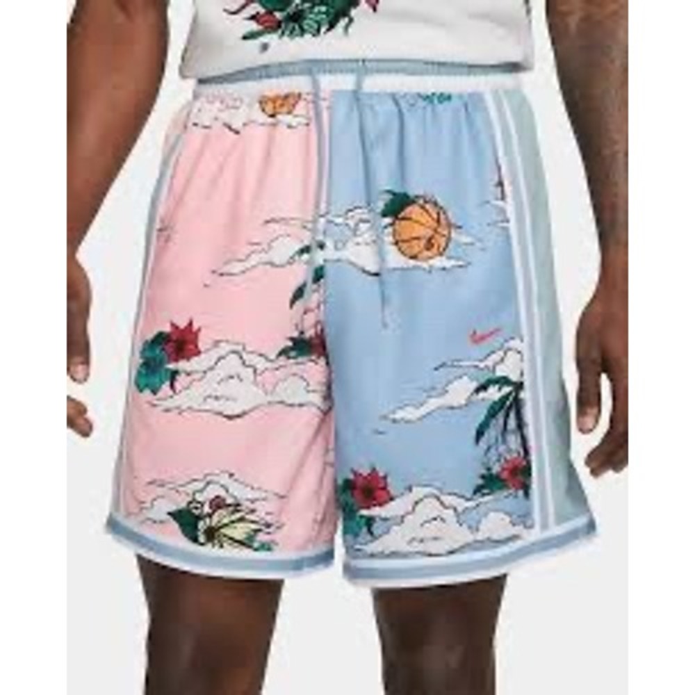 Nike Standard Issue Basketball Shorts Mens Small Pink Blue Tropical‎ Floral